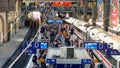 Extremely crowded Hamburg Central station - the main train station - HAMBURG, GERMANY - MAY 14, 2022