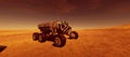 Extremely detailed and realistic high resolution 3d illustration of a Space Exploration Rover Vehicle on Mars like Planet Royalty Free Stock Photo