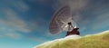 Extremely detailed and realistic high resolution 3d illustration of a big satellite dish. Elements of this image are furnished by Royalty Free Stock Photo