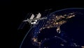 Extremely detailed and realistic high resolution 3D image of ISS - International Space Station orbiting Earth. Shot from space