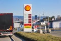 Extremely high fuel prices at a German gas station in Himmelkron in Bavaria on March 8, 2022 Royalty Free Stock Photo