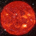 Extremely hot star. Liquid plasma. Elements of this image furnished by NASA