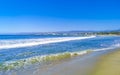 Extremely huge big surfer waves at beach Puerto Escondido Mexico Royalty Free Stock Photo