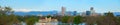 Extremely large format panorama of downtown Denver skyline and Rocky Mountains