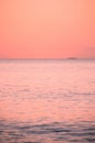Extremely pink photo of a little island during the sunset in Tonga Royalty Free Stock Photo