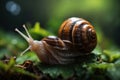 An extremely sharp and detailed portrait of snail. ai generative