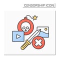 Extremist content color icon