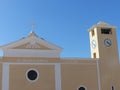 Extremity of a clear church to Ponza in Italy.