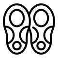 Extremity shoe insoles icon outline vector. Bone heel