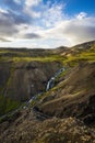 Extremly green valley in iceland in the hengill area of iceland Royalty Free Stock Photo
