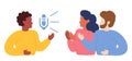 Extrovert individuality. Extraversion character enjoying communication with
