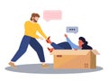 Extrovert individuality. Extraversion character enjoying communication with