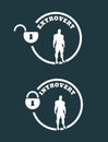Extrovert and introvert metaphor icons