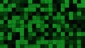 Extruded dark green cubes 3D render