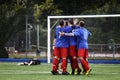 Exultation of a group of players after the goal Royalty Free Stock Photo