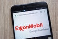 Exxon Mobil website displayed on a modern smartphone Royalty Free Stock Photo