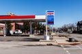 Noblesville - Circa March 2018: Exxon Retail Gas Location. ExxonMobil is the World`s Largest Oil and Gas Company I Royalty Free Stock Photo