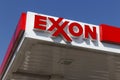 Exxon Retail Gas Location. ExxonMobil is the World`s Largest Oil and Gas Company Royalty Free Stock Photo