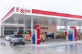 Exxon Service Station Convenience Store Under Construction With Copy Space