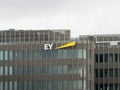 EY Logo Sign on a Building Exterior