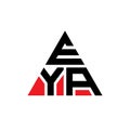 EYA triangle letter logo design with triangle shape. EYA triangle logo design monogram. EYA triangle vector logo template with red Royalty Free Stock Photo