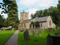 Eyam village church and graveyard in the Peak District, Northern England. Royalty Free Stock Photo