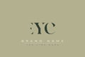 EYC abstract letter logo design Royalty Free Stock Photo