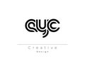 EYC Creative Unique Modern Letter Logo Design Royalty Free Stock Photo