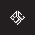 EYC letter logo design on black background. EYC creative initials letter logo concept. EYC letter design Royalty Free Stock Photo
