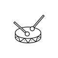 Eyd drum, Ramadan icon. Simple line, outline vector religion icons for ui and ux, website or mobile application Royalty Free Stock Photo