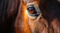 Eye of Arabian bay horse. AI Generative Royalty Free Stock Photo