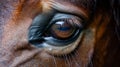 Eye of Arabian bay horse. AI Generative Royalty Free Stock Photo
