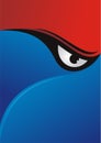 Eye Background with Red - Blue Color Design Royalty Free Stock Photo