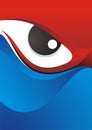 Eye Background with Red - Blue Color Design Royalty Free Stock Photo