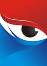 Eye Background with Red - Blue Color Design Royalty Free Stock Photo