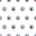 Eye ball creepy seamless pattern. Royalty Free Stock Photo