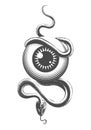 Eye Ball and Snake Esoteric Tattoo