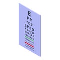 Eye banner diagnostic icon, isometric style Royalty Free Stock Photo