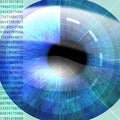 Eye being scanned Royalty Free Stock Photo