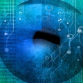 Eye being scanned Royalty Free Stock Photo
