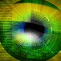 Eye being scanned Royalty Free Stock Photo