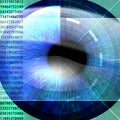 Eye being scanned Royalty Free Stock Photo