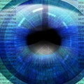 Eye being scanned Royalty Free Stock Photo
