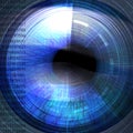 Eye being scanned Royalty Free Stock Photo