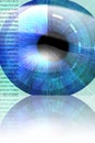 Eye being scanned Royalty Free Stock Photo