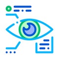 Eye Biometric Data And Information Vector Icon