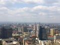 Eye bird`s View of Nairobi City landscape captured from above