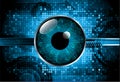 Eye Blue cyber circuit future technology concept background Royalty Free Stock Photo