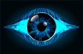 Eye Blue cyber circuit future technology concept background Royalty Free Stock Photo