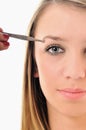 Eye brow beauty treatment Royalty Free Stock Photo